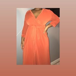 Orange Sheer Dress 💗